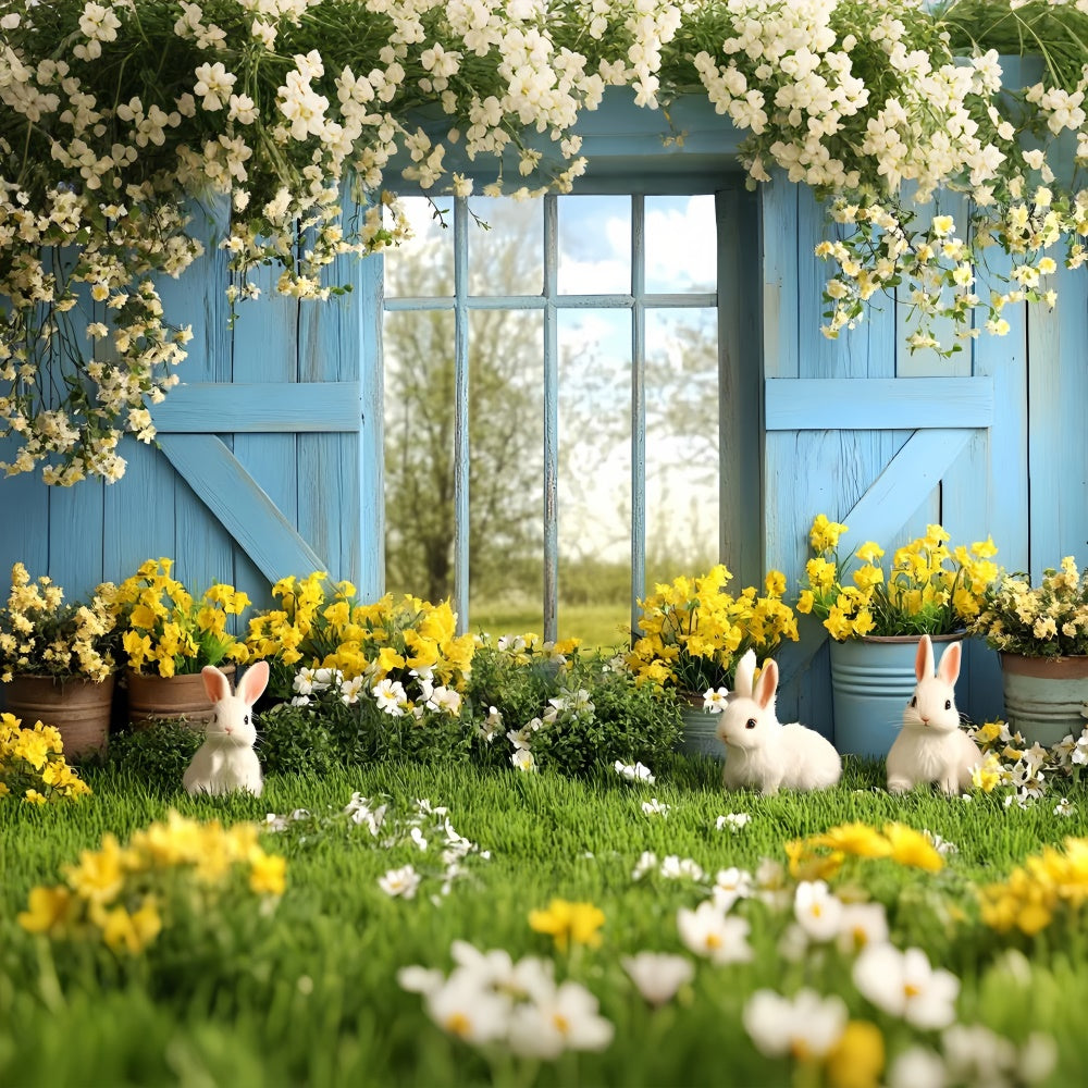 Fotografie Ostern Backdrop Golden Bloom Bunny Meadow Backdrop CSH2-65