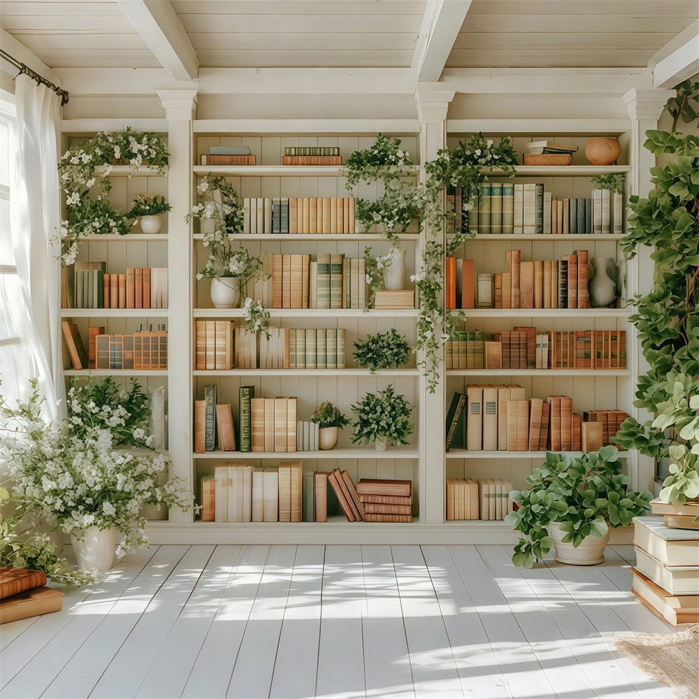 Back To School Backdrop Ideen Elegant Elfenbein Bücherregal Backdrop CSH3-13