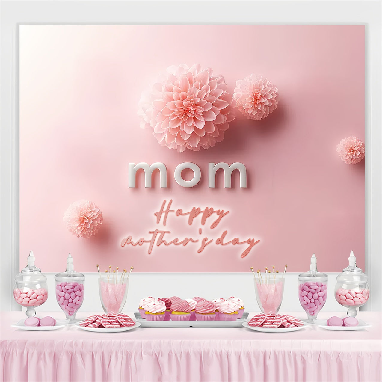 Muttertags-Hintergrundbild zum Anpassen Blush Blooming Mama CSH3-135