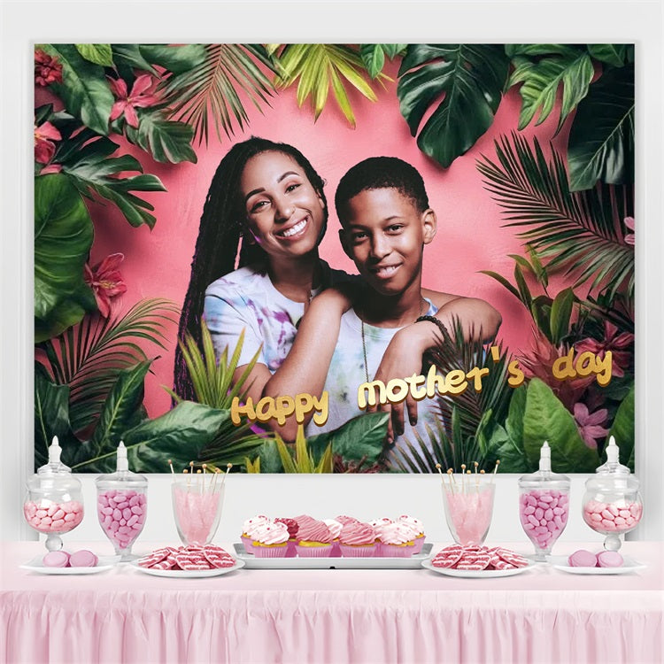 Muttertags-Hintergrundbild zum Selbstgestalten Tropische Palmblätter CSH3-141