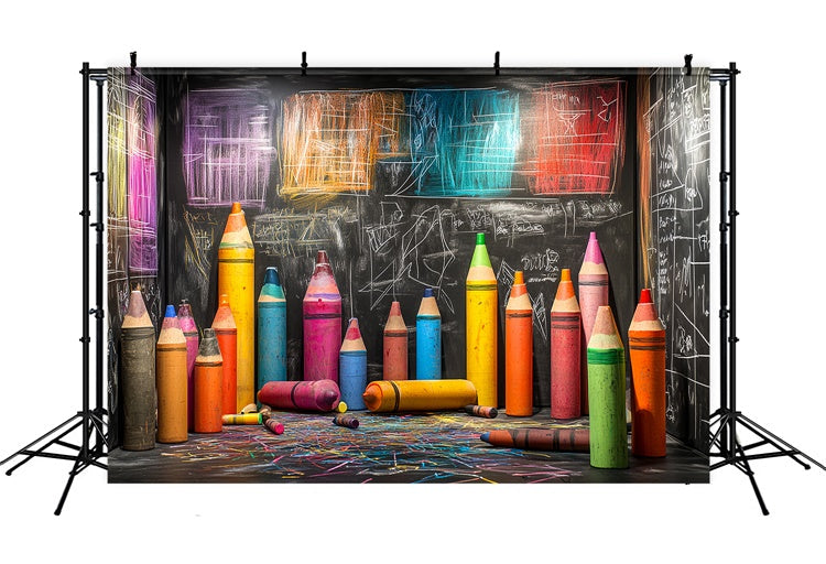 Back To School Backdrop Ideen Chalkboard Sketch Art Backdrop CSH3-15