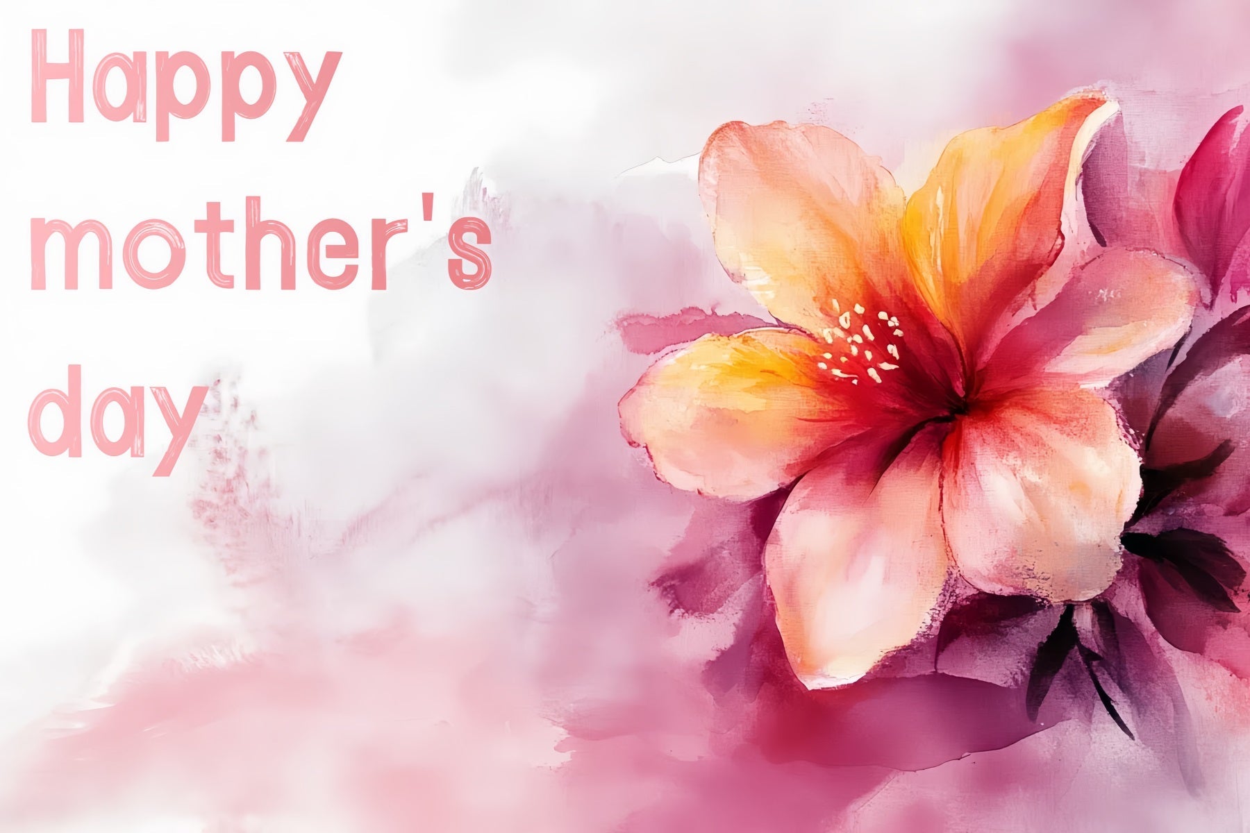 Backdrop Muttertag Aquarell Floral Personalisierte Hintergrund CSH3-159