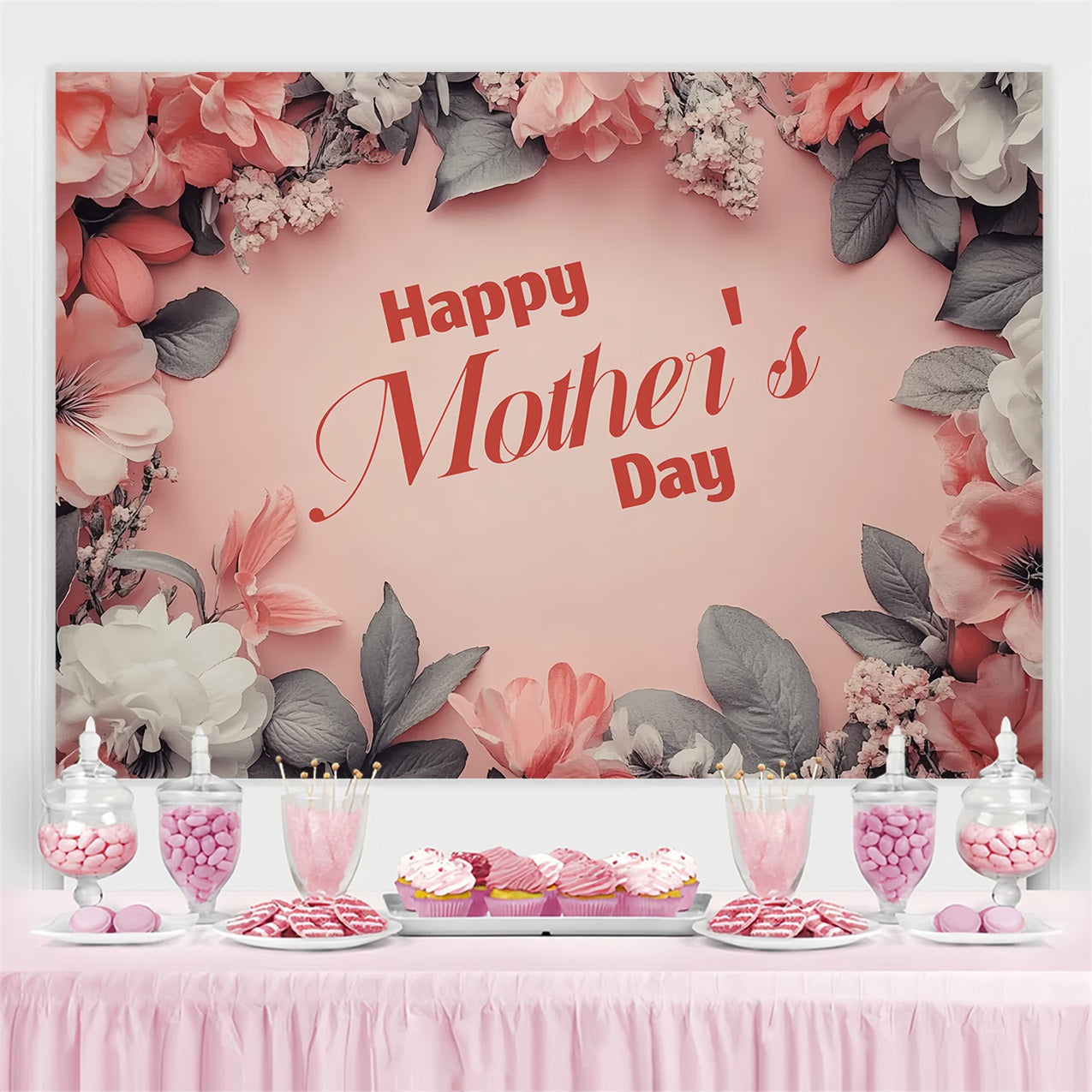 Muttertag Fotohintergrund Florale Schönheit Personalisierter Hintergrund CSH3-166
