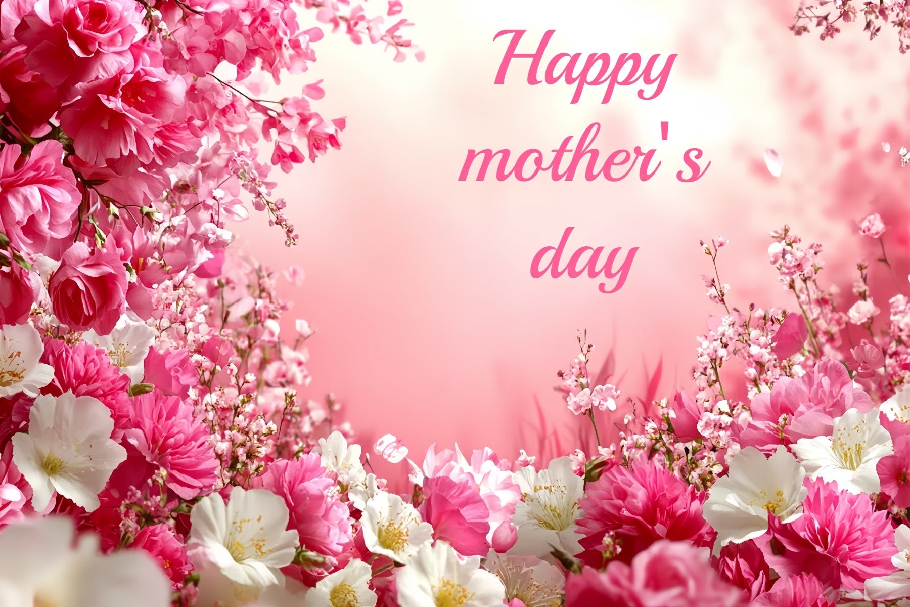 Muttertag Fotohintergrund Blush Floral Wonderland Personalisierter Hintergrund CSH3-167
