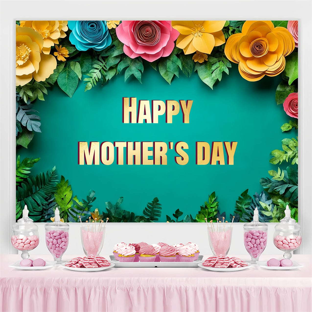 Muttertag Fotohintergrund Tropische Blumen Individueller Hintergrund CSH3-168