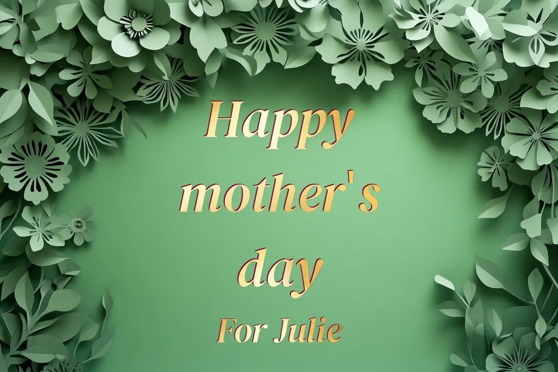 Mothers Day Backdrop Grün Floral Personalisierte Backdrop CSH3-169