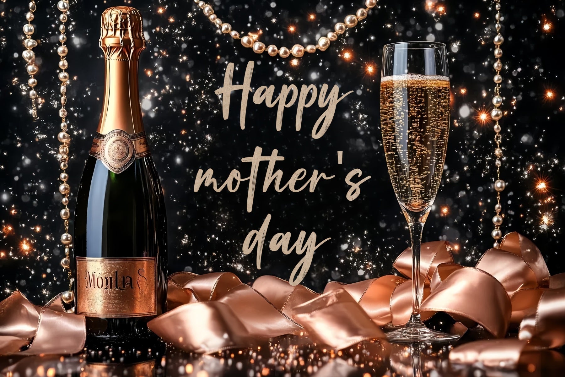 Muttertags-Fotokulissen Sektparty Personalisierte Kulisse CSH3-175