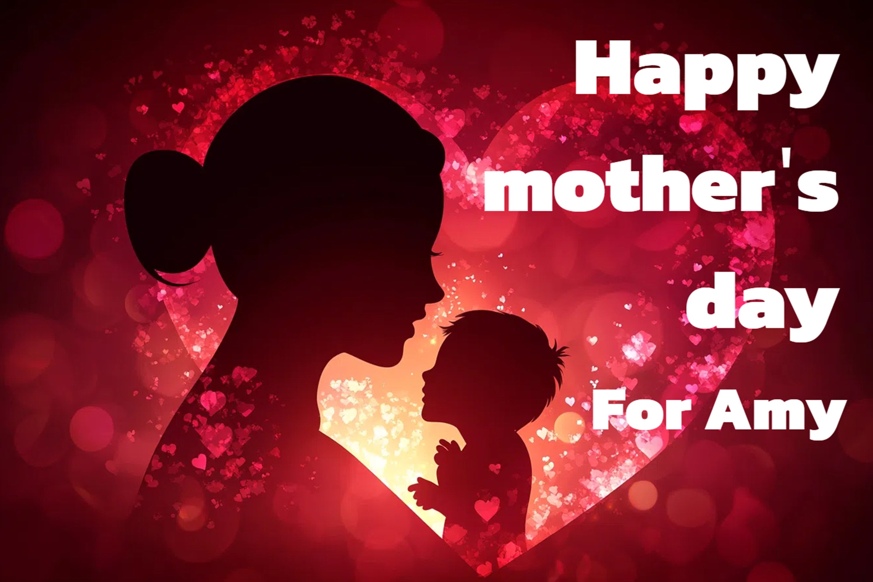 Backdrop Muttertag Silhouette Liebe Personalisierte Backdrop CSH3-182