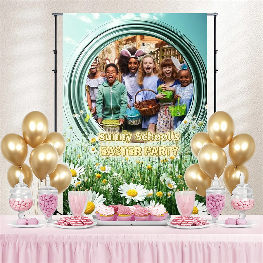 Ostern Fotokulissen Frühlingswiese Eierjagd Personalisierte Kulisse CSH3-222