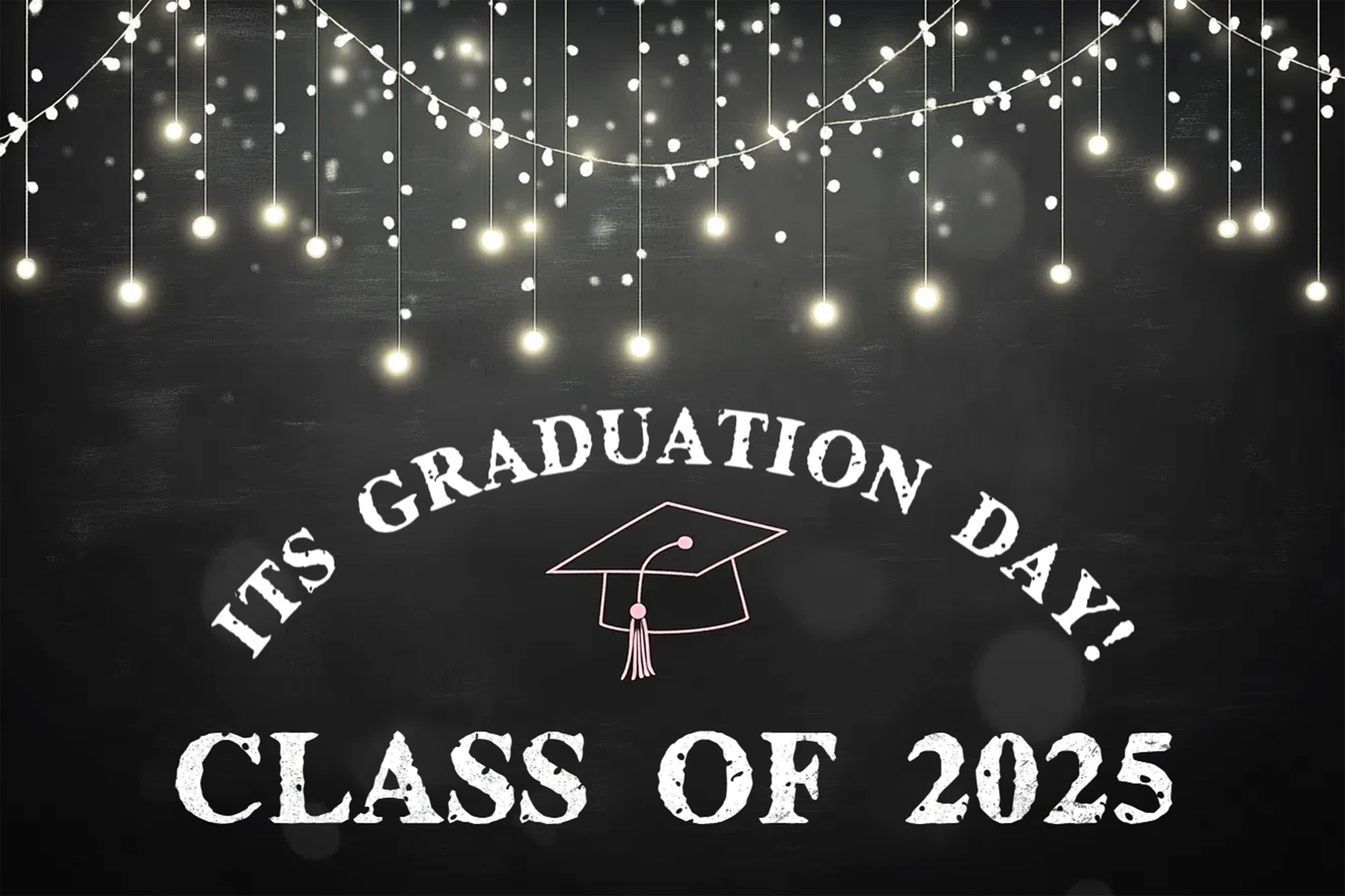 Graduation Backdrop Fotoshooting Hängende Lichter Graduation Party Backdrop CSH3-239