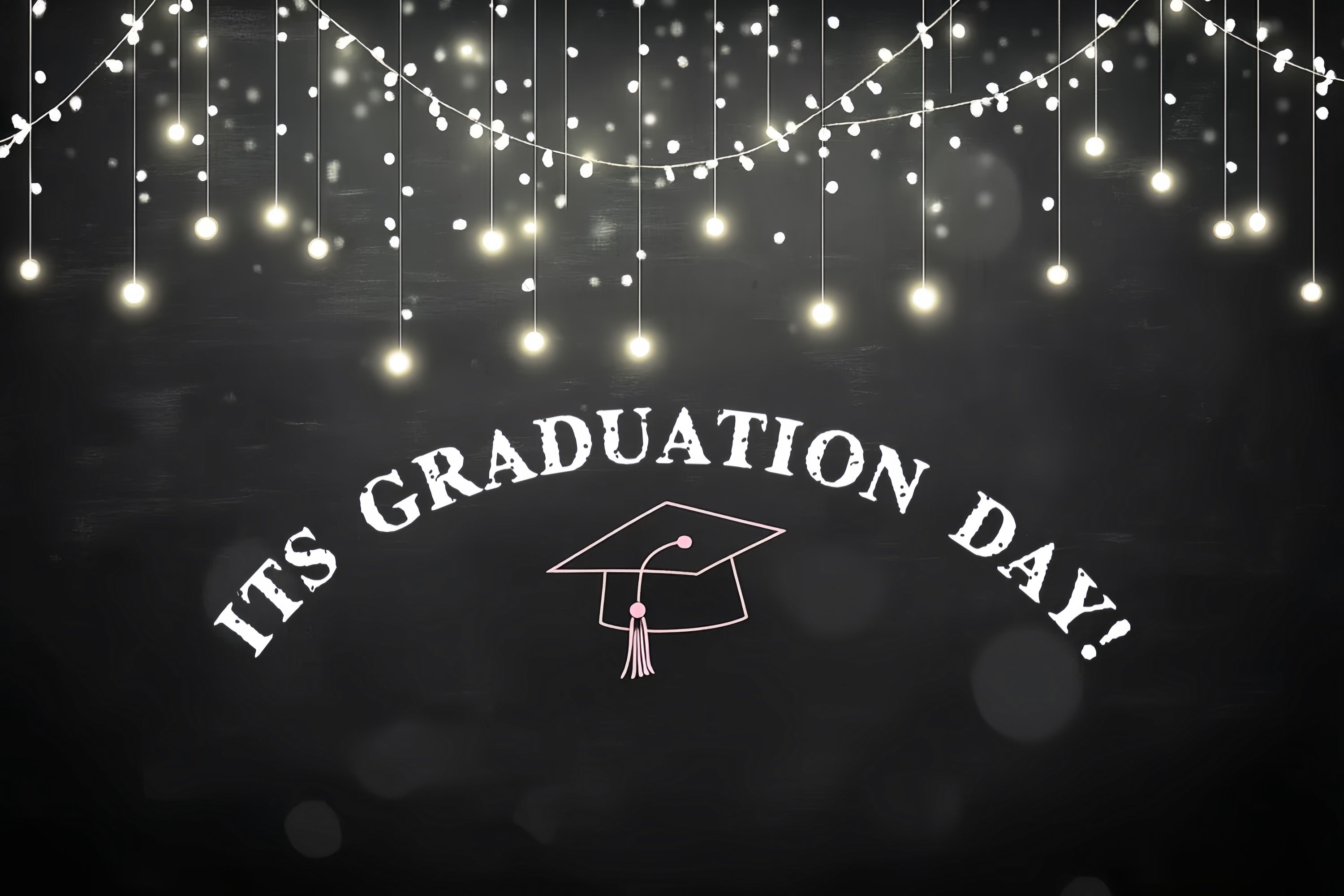 Graduation Backdrop Fotoshooting Hängende Lichter Graduation Party Backdrop CSH3-239