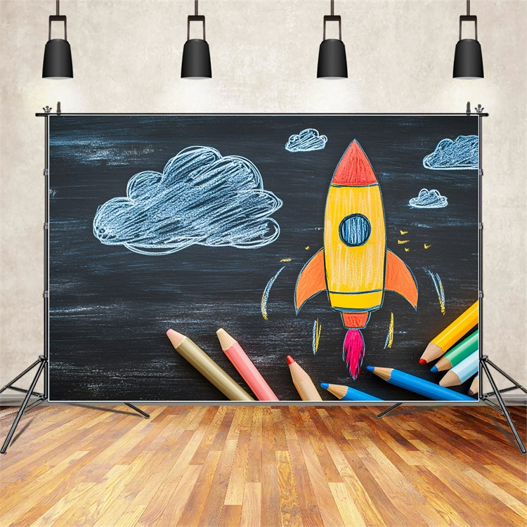 Back To School Backdrop Ideen Weltraumforschung Sketch Backdrop CSH3-24
