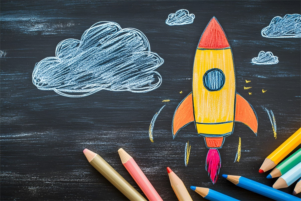 Back To School Backdrop Ideen Weltraumforschung Sketch Backdrop CSH3-24