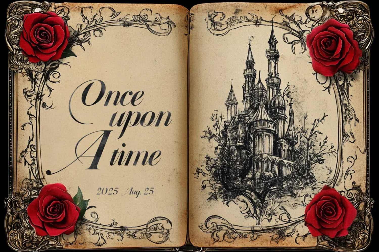 Hochzeit Backdrop Ideen Storybook Rose Castle Customized Backdrop CSH3-273