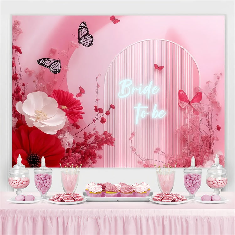 Hochzeit Dusche Backdrops Pink Archway Floral Custom Backdrop CSH3-277