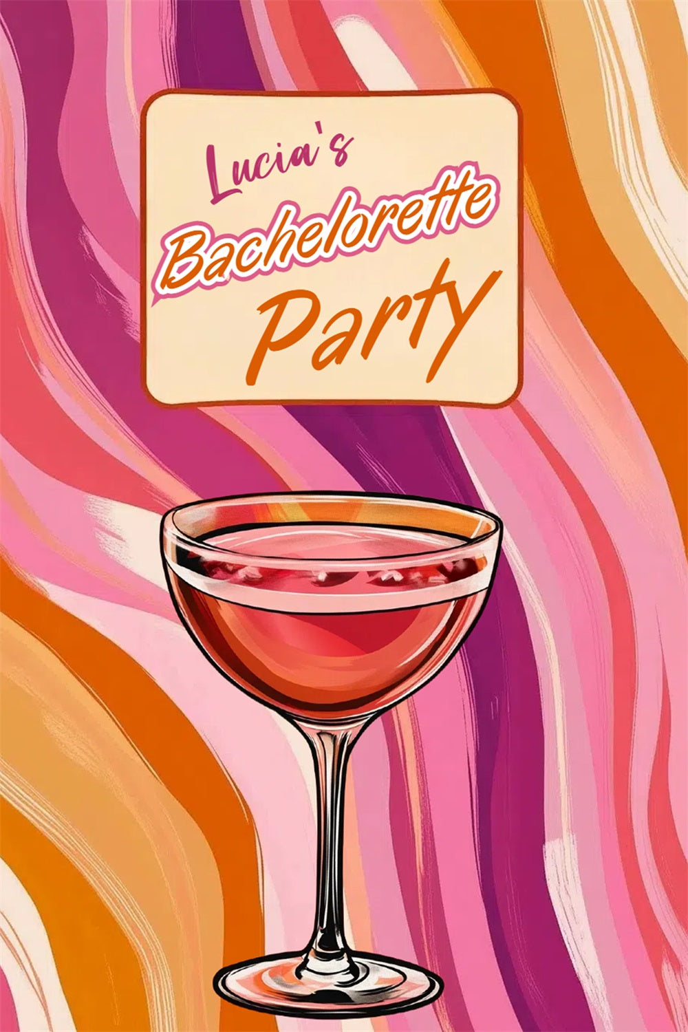 Hochzeit Backdrop Design Cocktail Party Bachelorette Personalisierte Backdrop CSH3-290