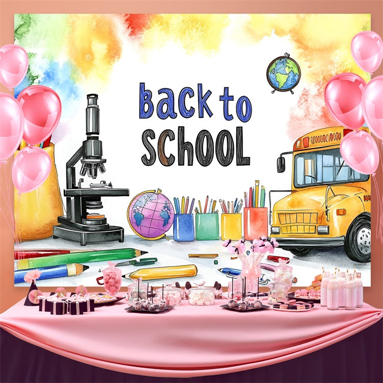 Back To School Backdrop Ideen Science Learning Supplies Backdrop CSH3-51