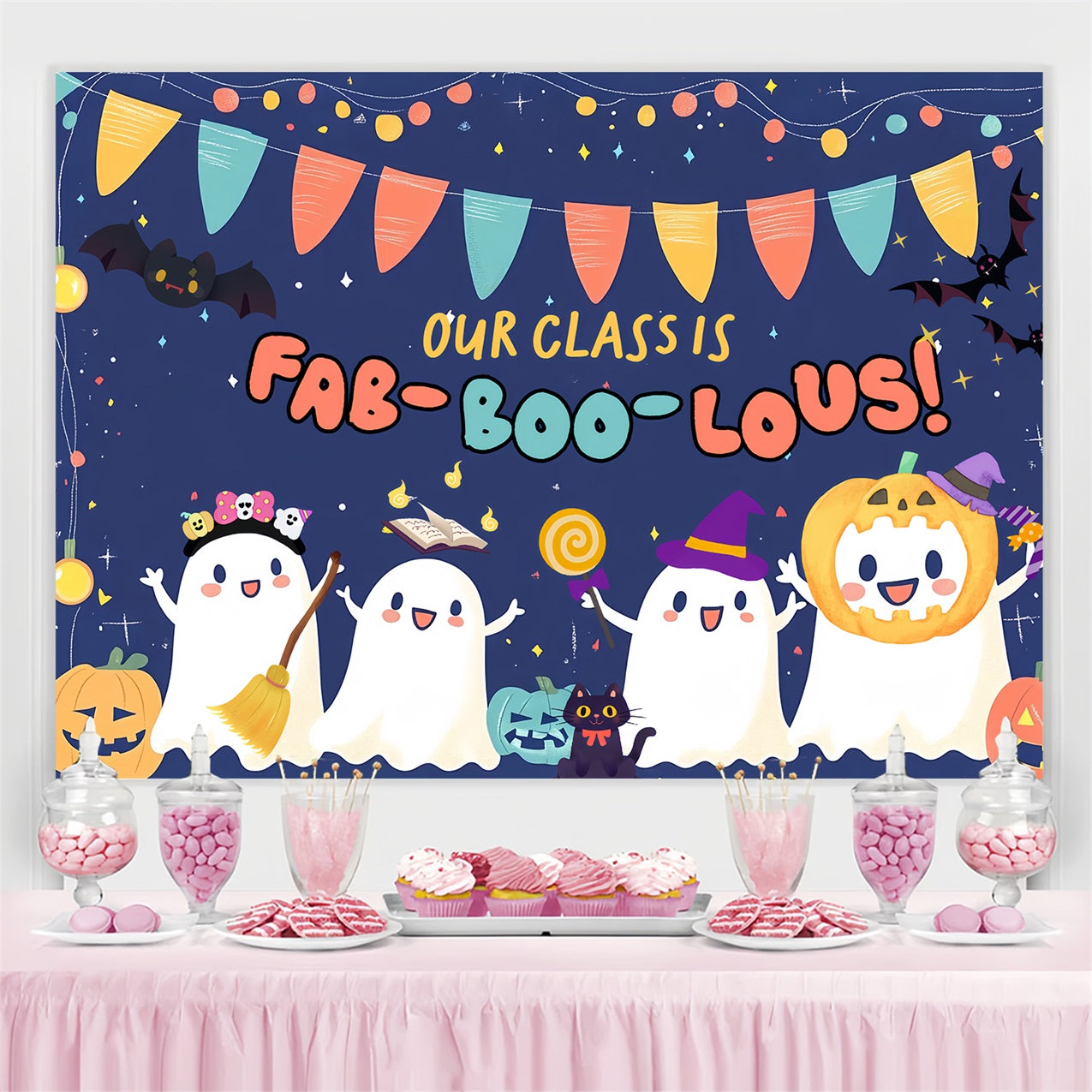 Back To School Backdrop Ideen Cute Klassenzimmer Halloween Backdrop CSH3-68