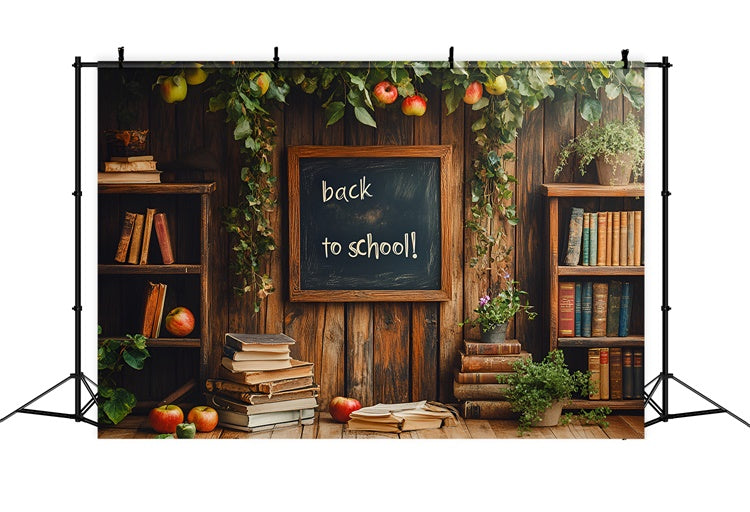 Backdrop für Back To School Holz Bücherregal Apfel Backdrop CSH3-9