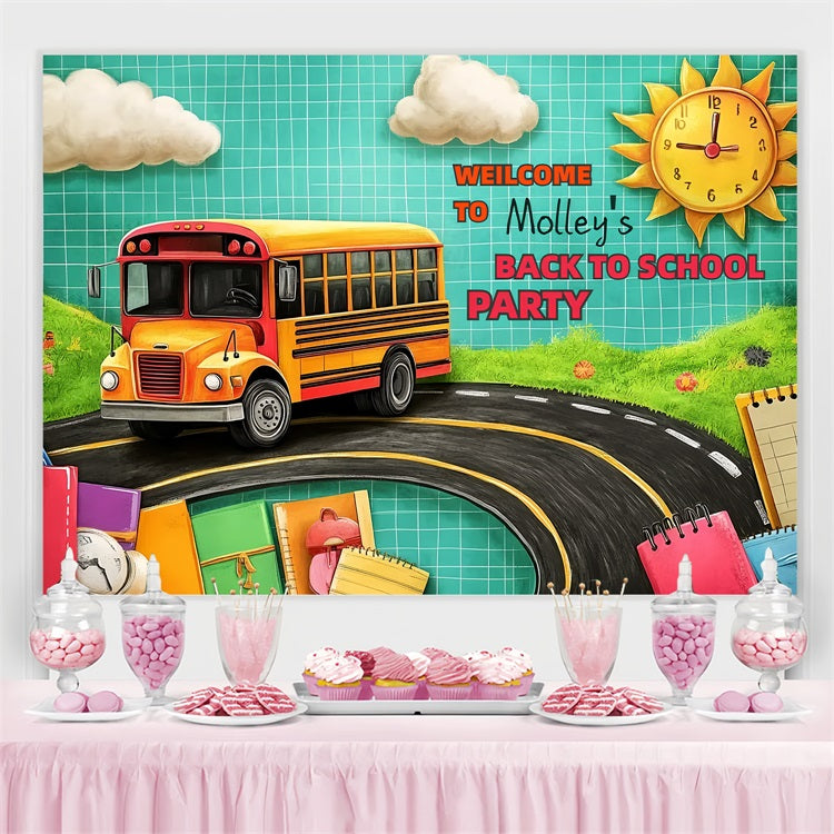 Backdrop für die Schule Schulbus Abenteuer benutzerdefinierte Hintergrund CSH3-90