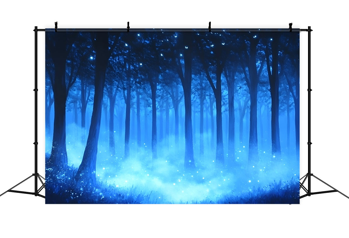 Fotografie Backdrops Wald Nebliger Blauer Wald Backdrop CSH4-101