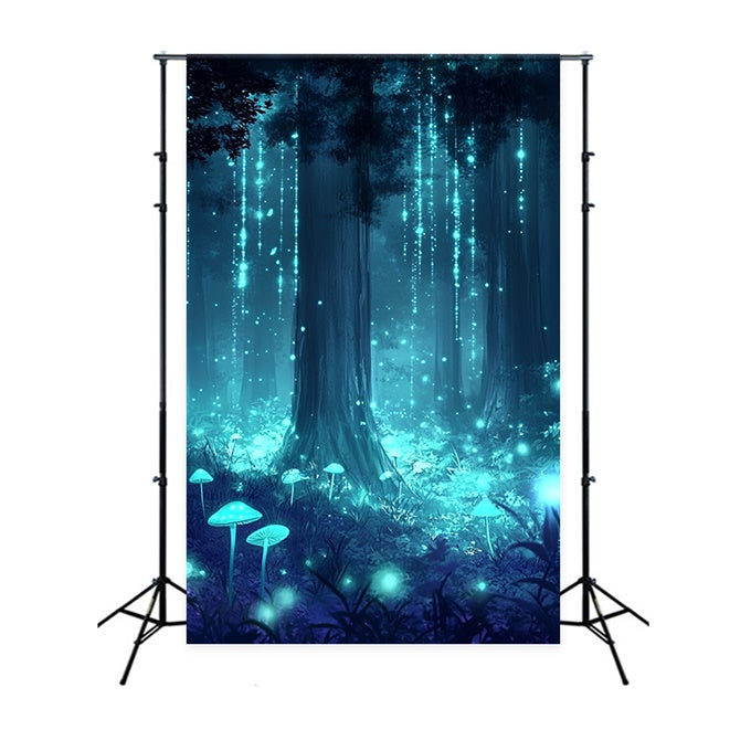 Fotografie Backdrop Wald Glühende Pilze Glitzernde Kulisse CSH4-103