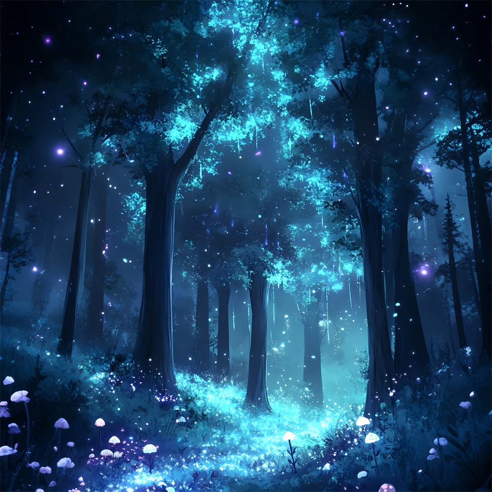Wald Fotohintergrund Blau Märchenland Wald Blüte Hintergrund CSH4-104