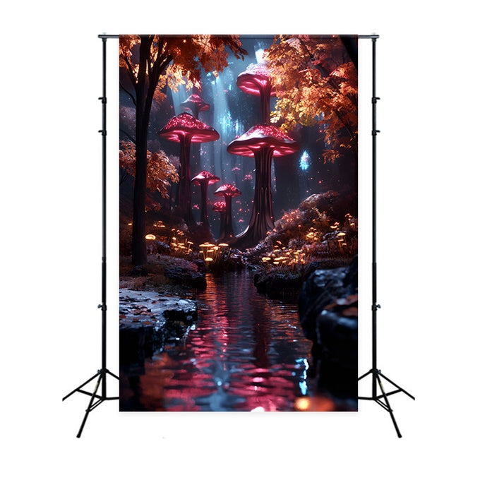 Woodland Fotohintergrund Pilz Wald Wasser Hintergrund CSH4-106