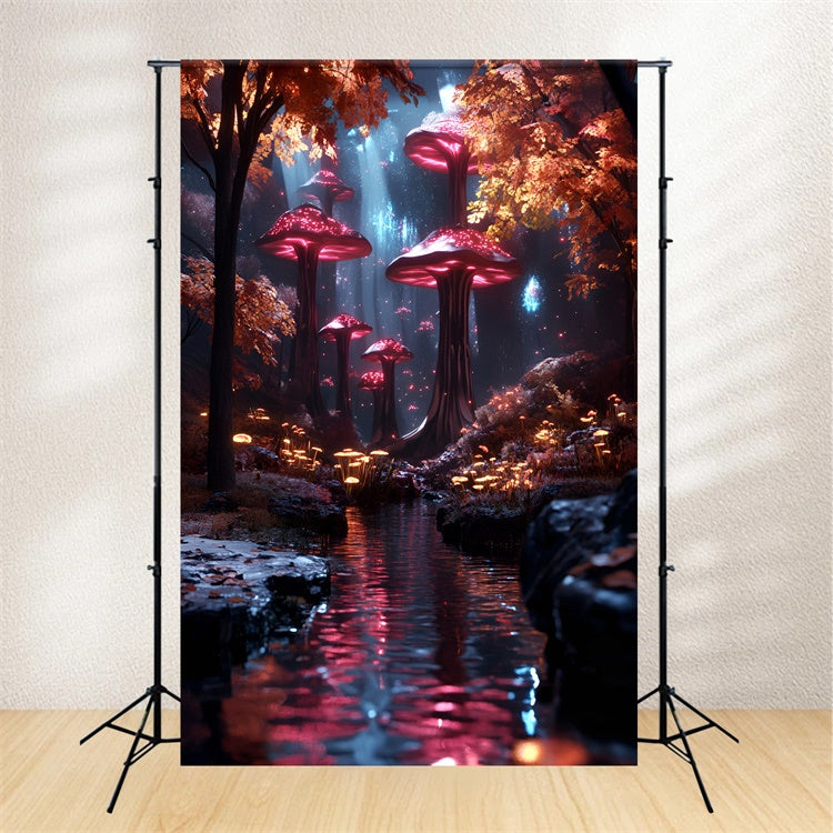 Woodland Fotohintergrund Pilz Wald Wasser Hintergrund CSH4-106