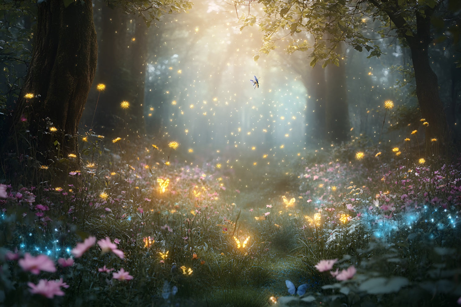 Fantasy Forest Backdrop Funkelndes Märchenland Woods Backdrop CSH4-111