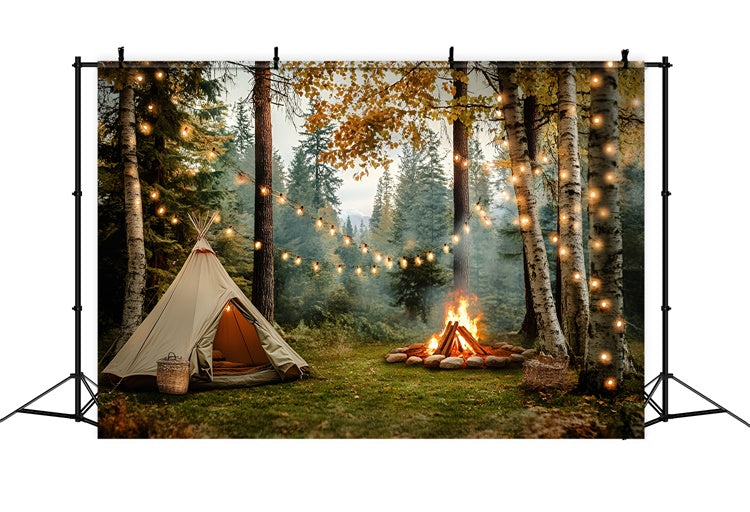 Herbst Wald Backdrop Gemütlicher Wald Camping Backdrop CSH4-116