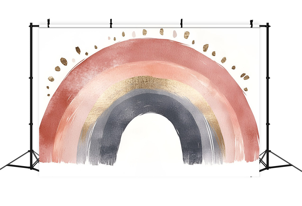 Boho-Bogen-Hintergrundkulisse Goldener Regenbogen-Bogen-Hintergrundkulisse CSH4-127