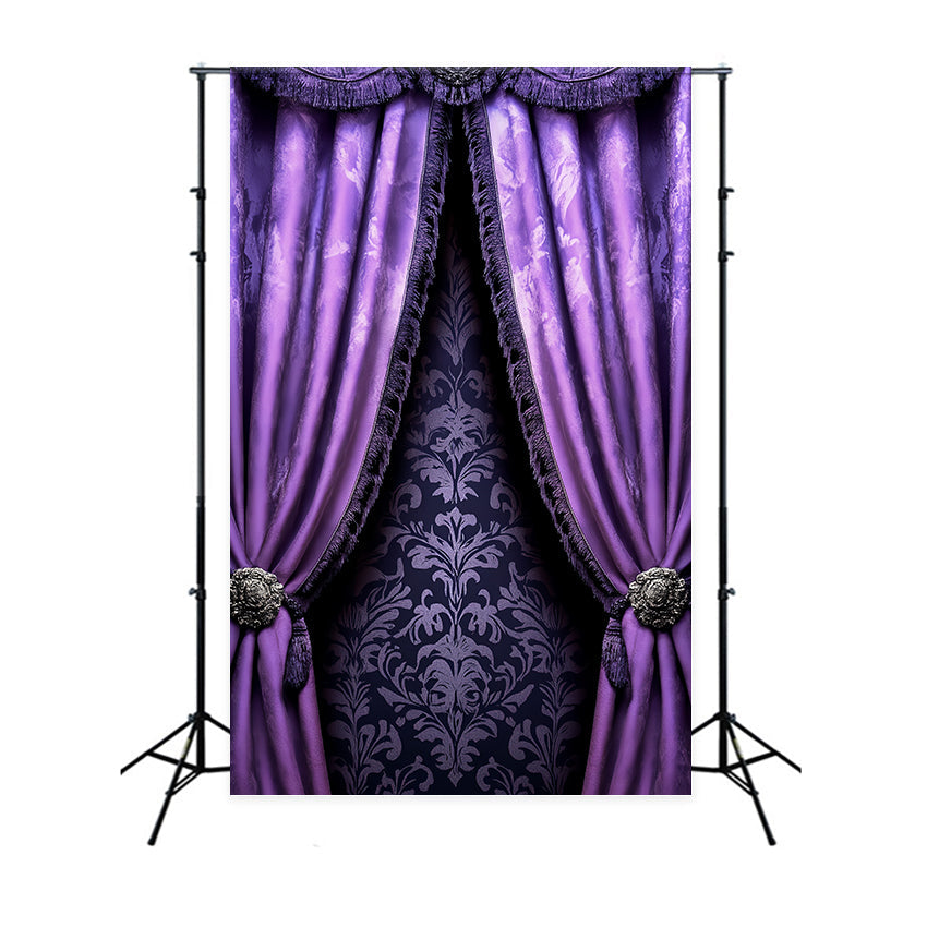 Porträtfoto-Hintergrund Royal Purple Velvet Curtain Backdrop CSH4-176