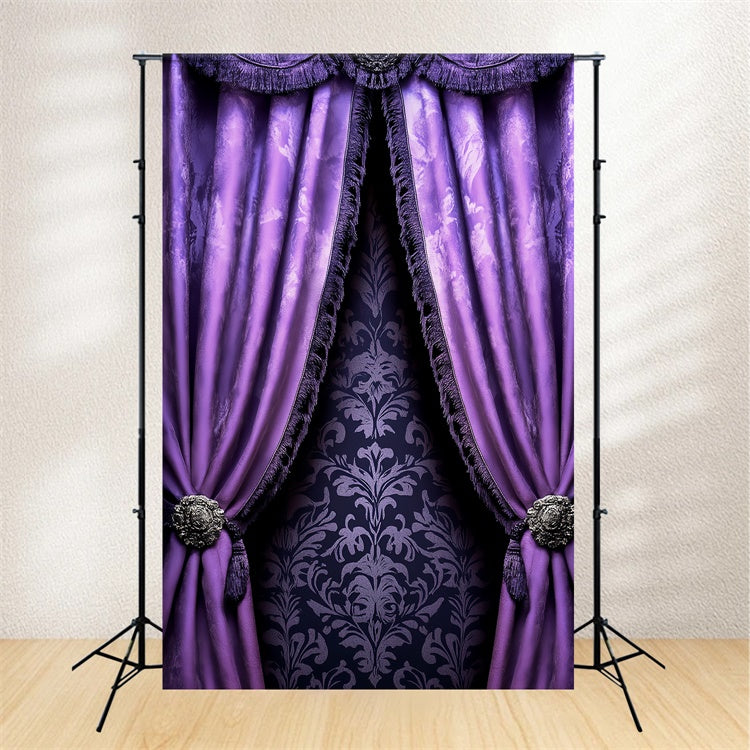 Porträtfoto-Hintergrund Royal Purple Velvet Curtain Backdrop CSH4-176