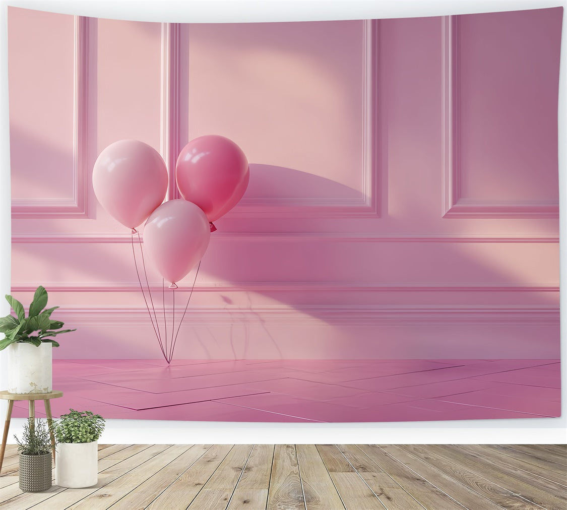 Rosa Fotohintergrund Elegant Rosa Wand Ballons Hintergrund CSH4-178