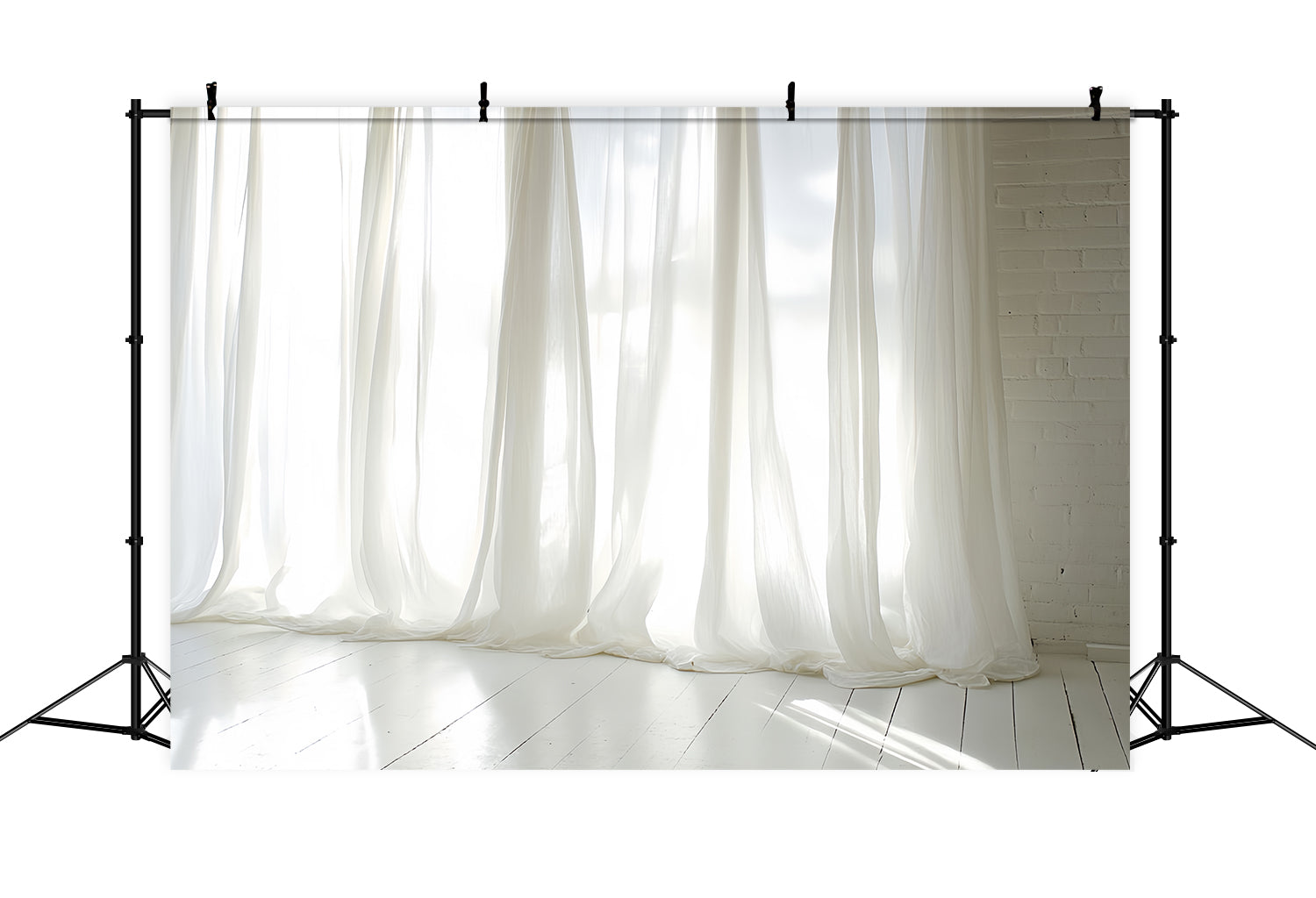 Porträt Studio Hintergründe Soft White Sheer Curtain Backdrop CSH4-179