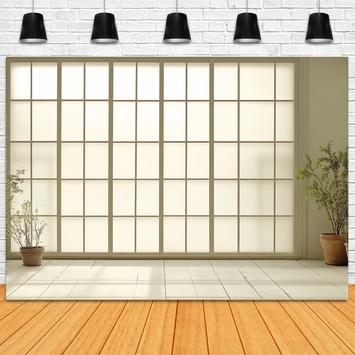Hintergrund für Porträts Minimal Japanese Grid Wall Backdrop CSH4-181