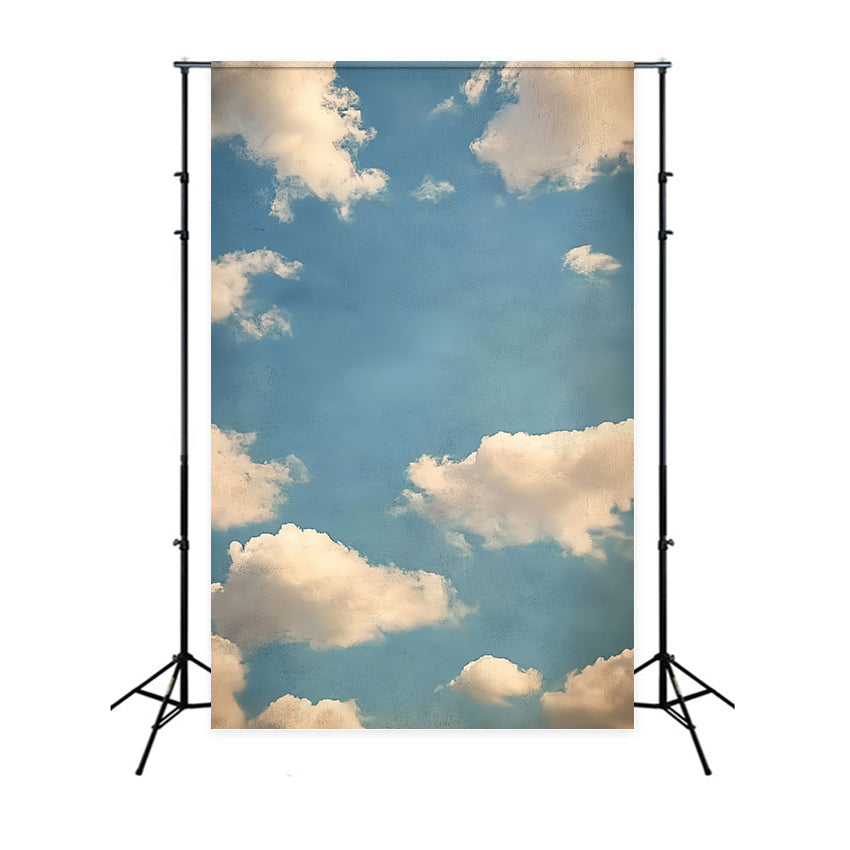 Porträtstudio-Hintergrundkulissen Ruhiger blauer Himmel Wolkenhintergrund CSH4-182