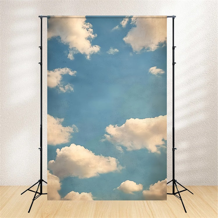 Porträtstudio-Hintergrundkulissen Ruhiger blauer Himmel Wolkenhintergrund CSH4-182