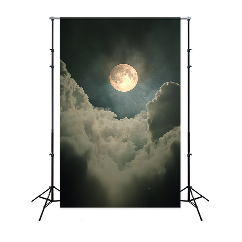 Hintergrundbilder für Porträts Stimmungsvolle Wolken im Mondlicht Hintergrund CSH4-192