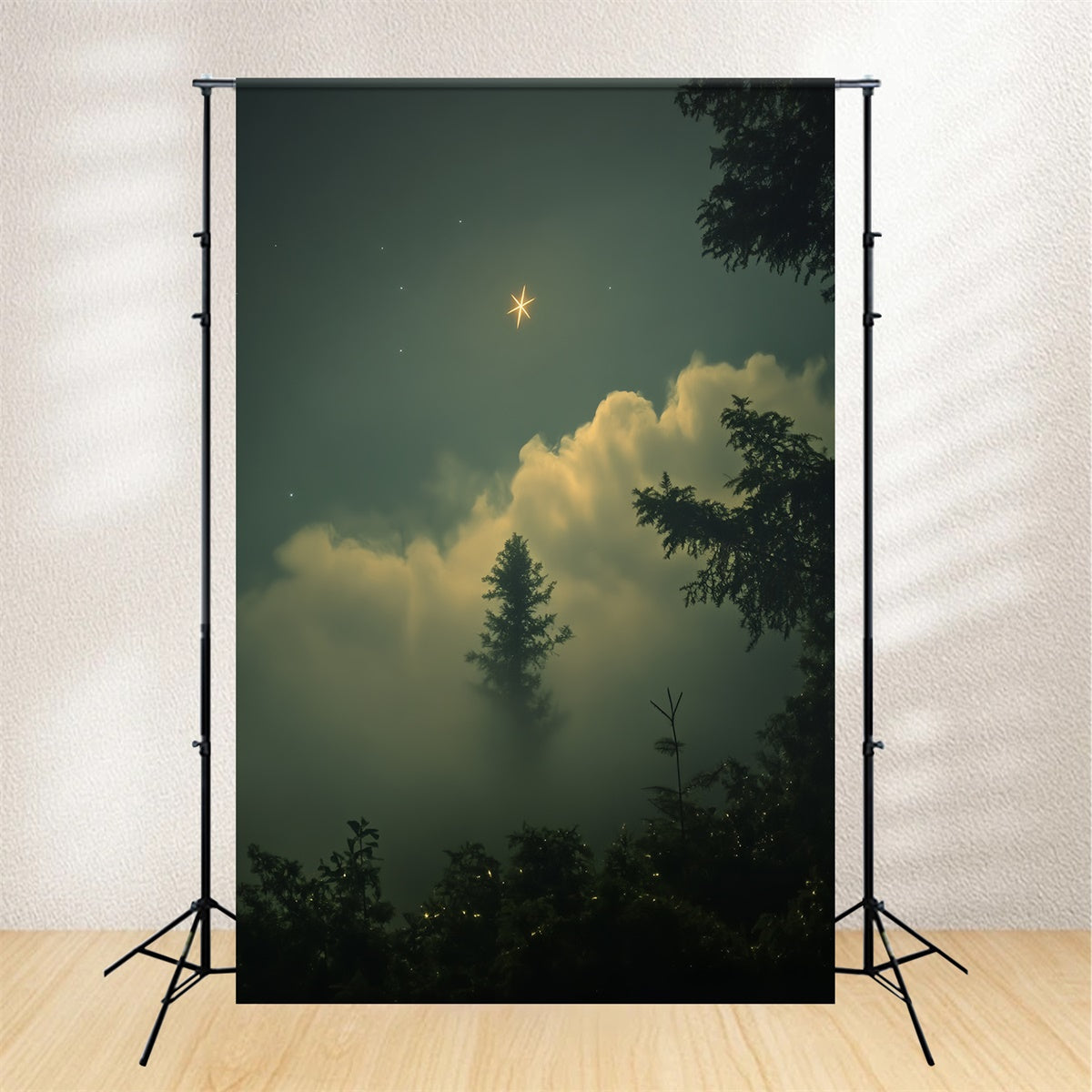 Porträtstudio-Hintergrundkulissen Verträumter Sternenschein Wald-Hintergrund CSH4-193