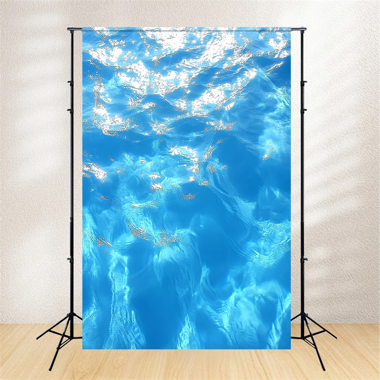 Backdrop Porträtfotografie Blau schimmernder Wasserhintergrund CSH4-194