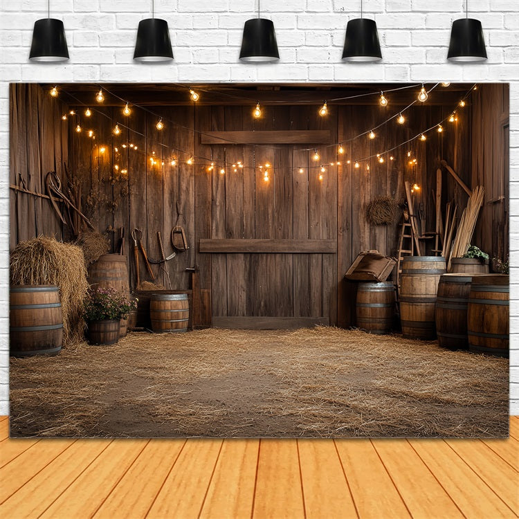 Scheune Holz Backdrop Holz Wand hängende Werkzeuge Backdrop CSH4-213