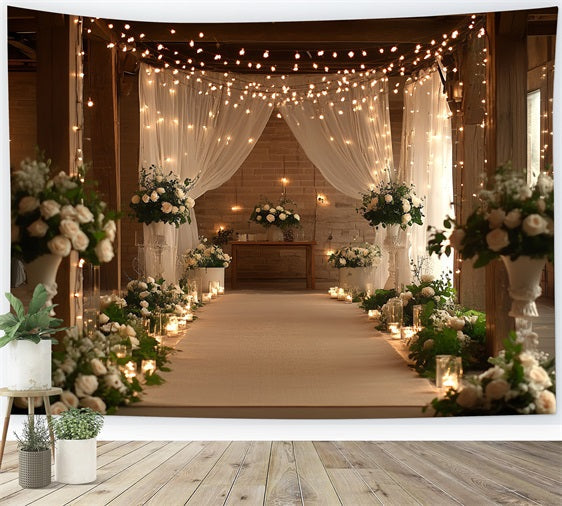 Boho Hochzeit Backdrop Bauernhof Scheune Blumen Backdrop CSH4-214