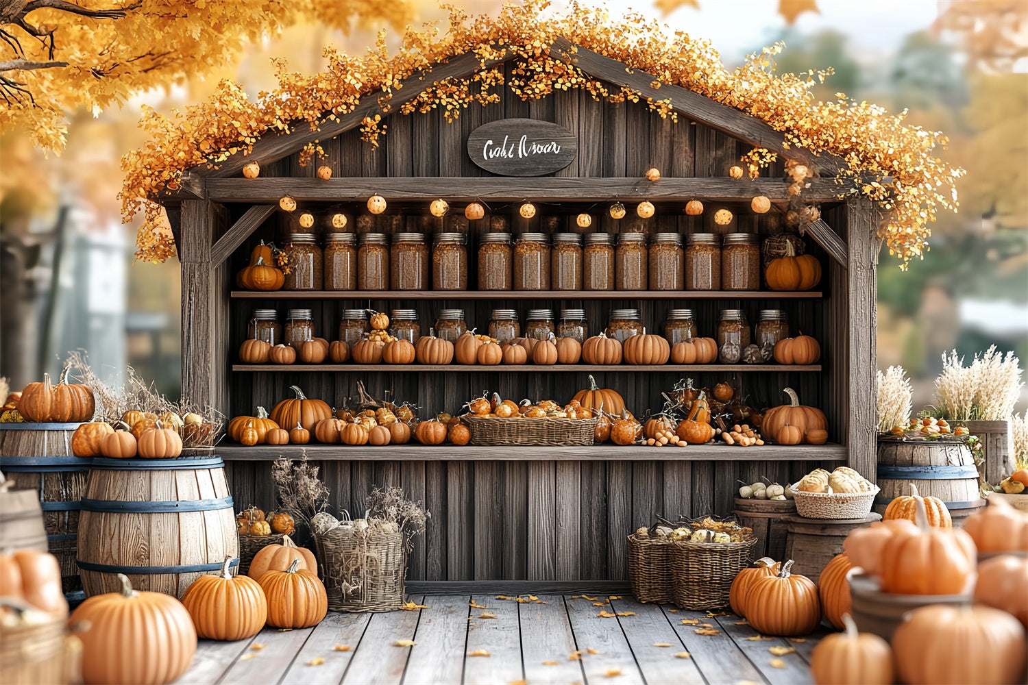 Scheune Backdrops Herbst Ernte Stand Backdrop CSH4-230