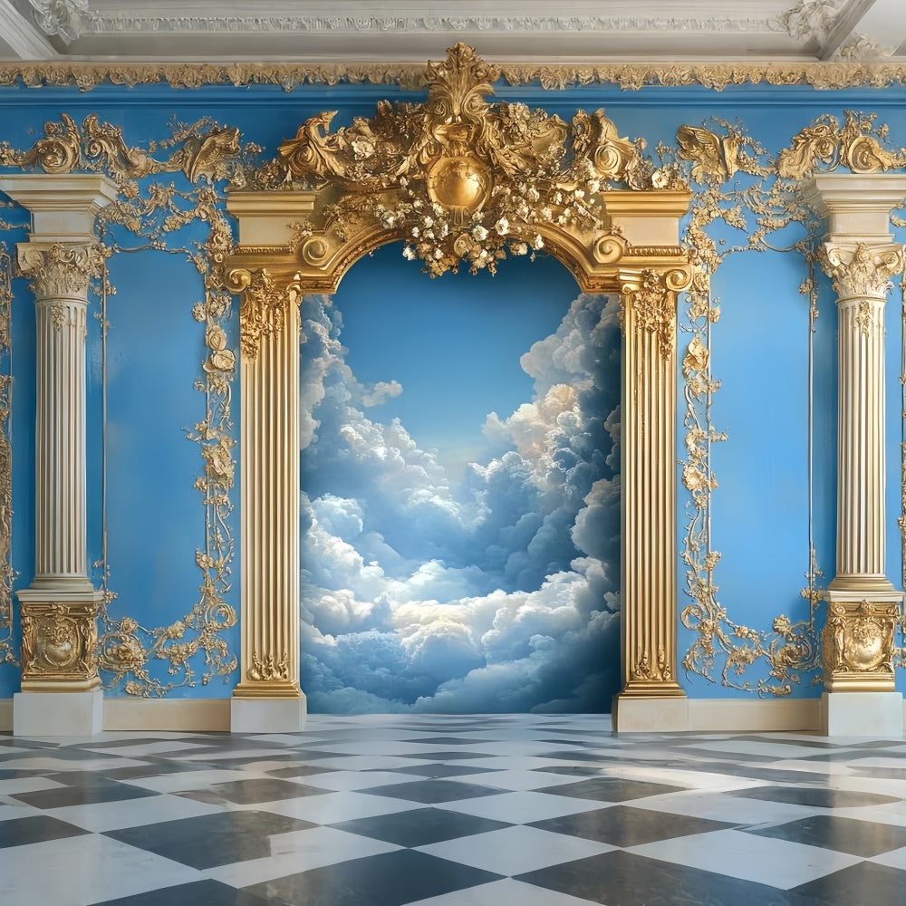 Wolke Fotohintergrund Ornate Palace Golden Arch Hintergrund CSH4-242