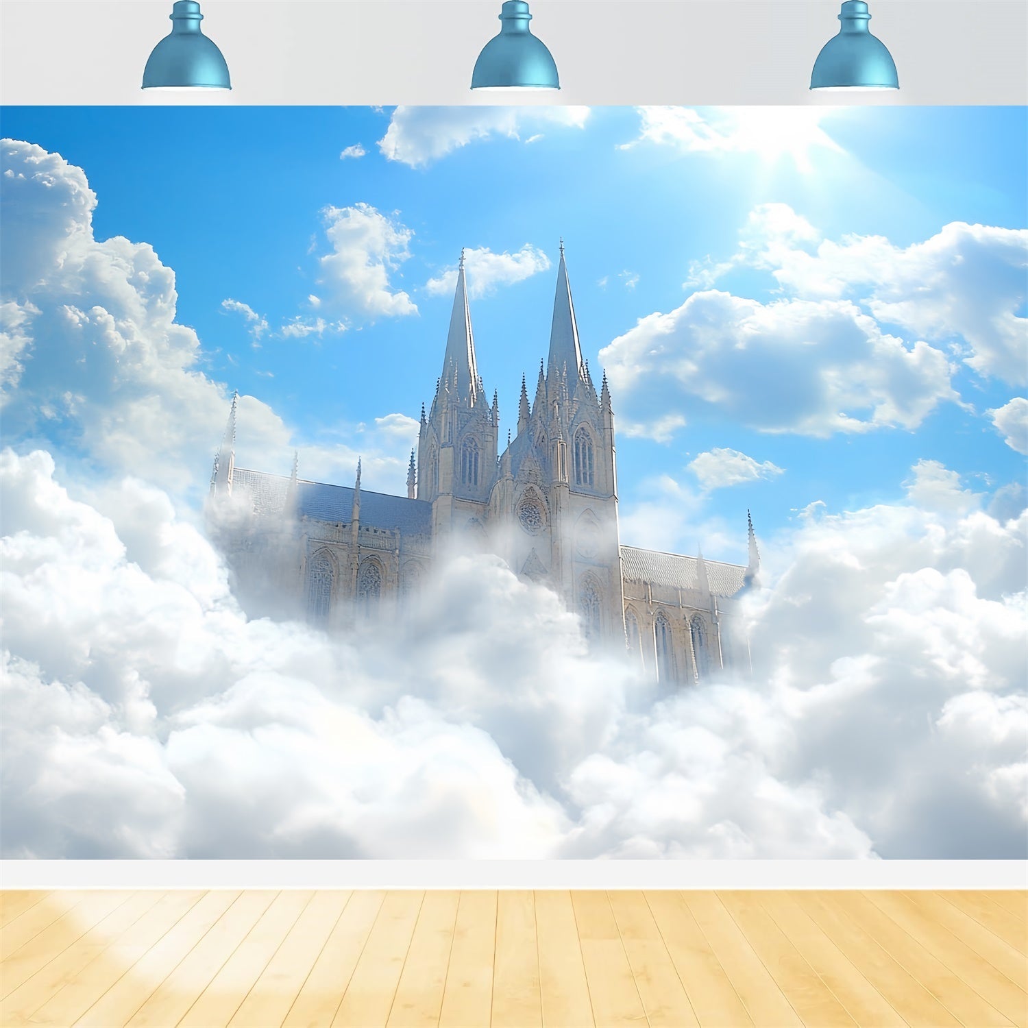 Himmel und Wolken Backdrop Verträumter Himmel Heiliges Schloss Backdrop CSH4-260