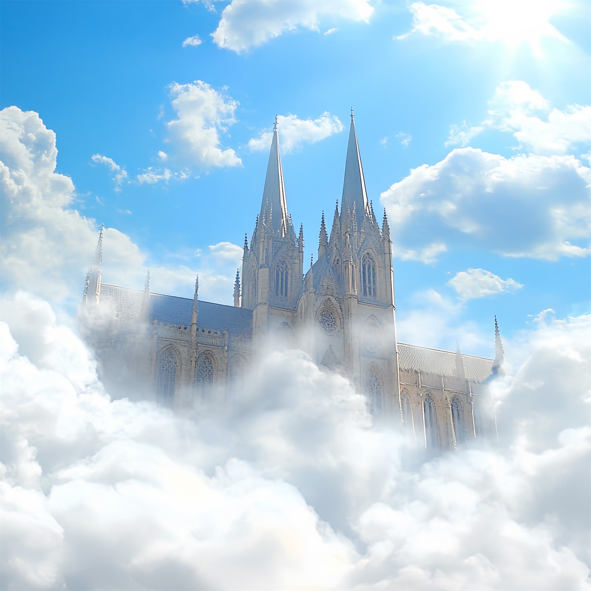 Himmel und Wolken Backdrop Verträumter Himmel Heiliges Schloss Backdrop CSH4-260
