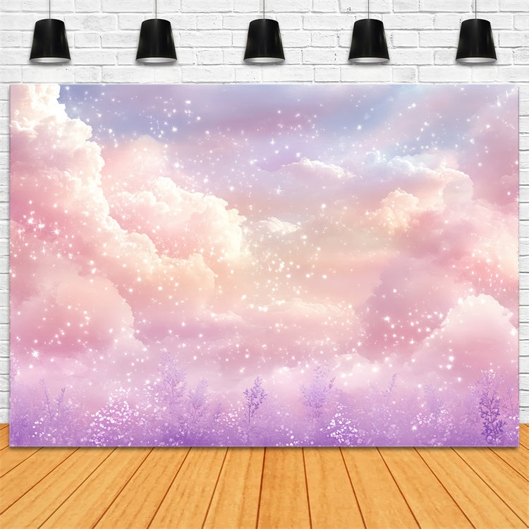 Wolke Fotohintergrund Lavendel Himmel Glitzernde Wolken Hintergrund CSH4-261
