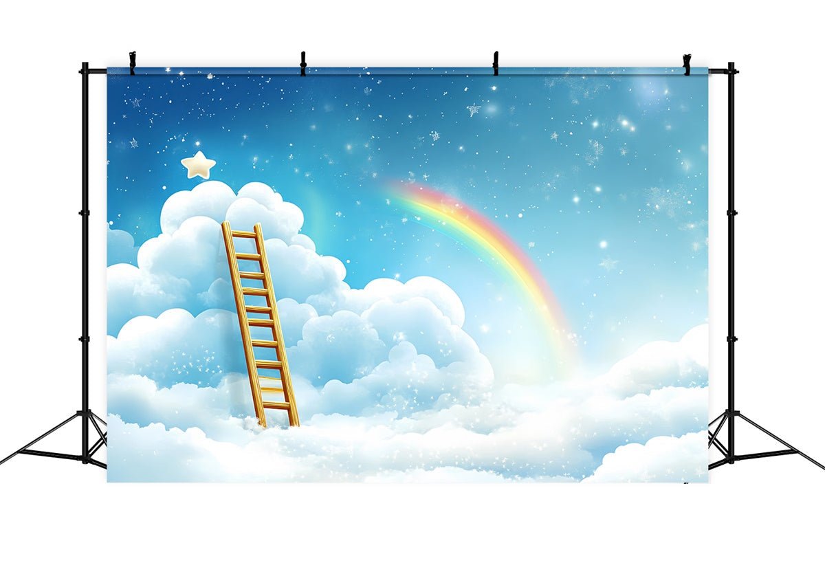 Regenbogen Wolken Hintergrund Traum Himmel Leiter Regenbogen Hintergrund CSH4-263